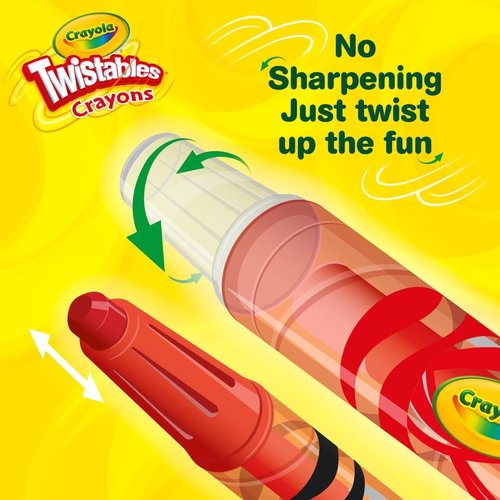 Crayola Mini Twistables Crayons - No Peel Coloring Crayons for Kids | 50 Count, Perfect for Arts & Crafts
