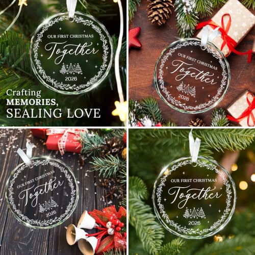 HEXMOZ Our First Christmas Together Ornament 2026 - Together Glass