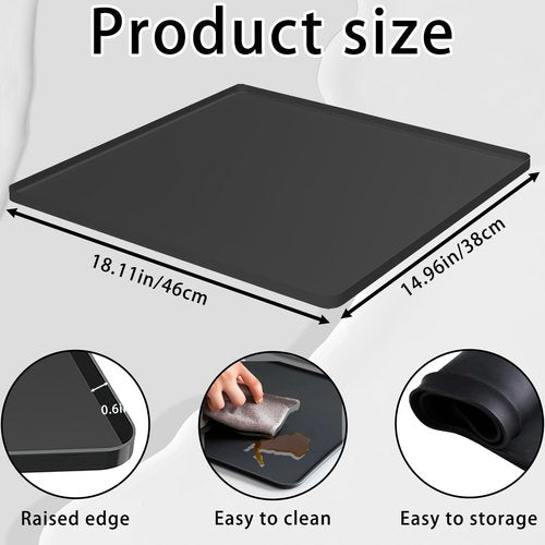 Dehumidifier & Humidifier Drip Pan Mat | Leak-Proof Non-Slip Silicone Floor Protector 18"x15" – Prevent Water Spills & Carpet Damage