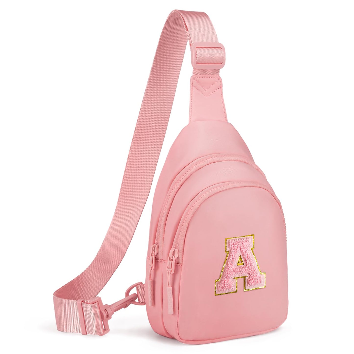 Viverte Easter Gifts for Teen Girls 7 8 9 10 11 Year Old Girls Birthday Gifts for Best Friends Easter Basket Stuffers Small Initial Sling Bag Crossbody Bag (Light Pink-A)