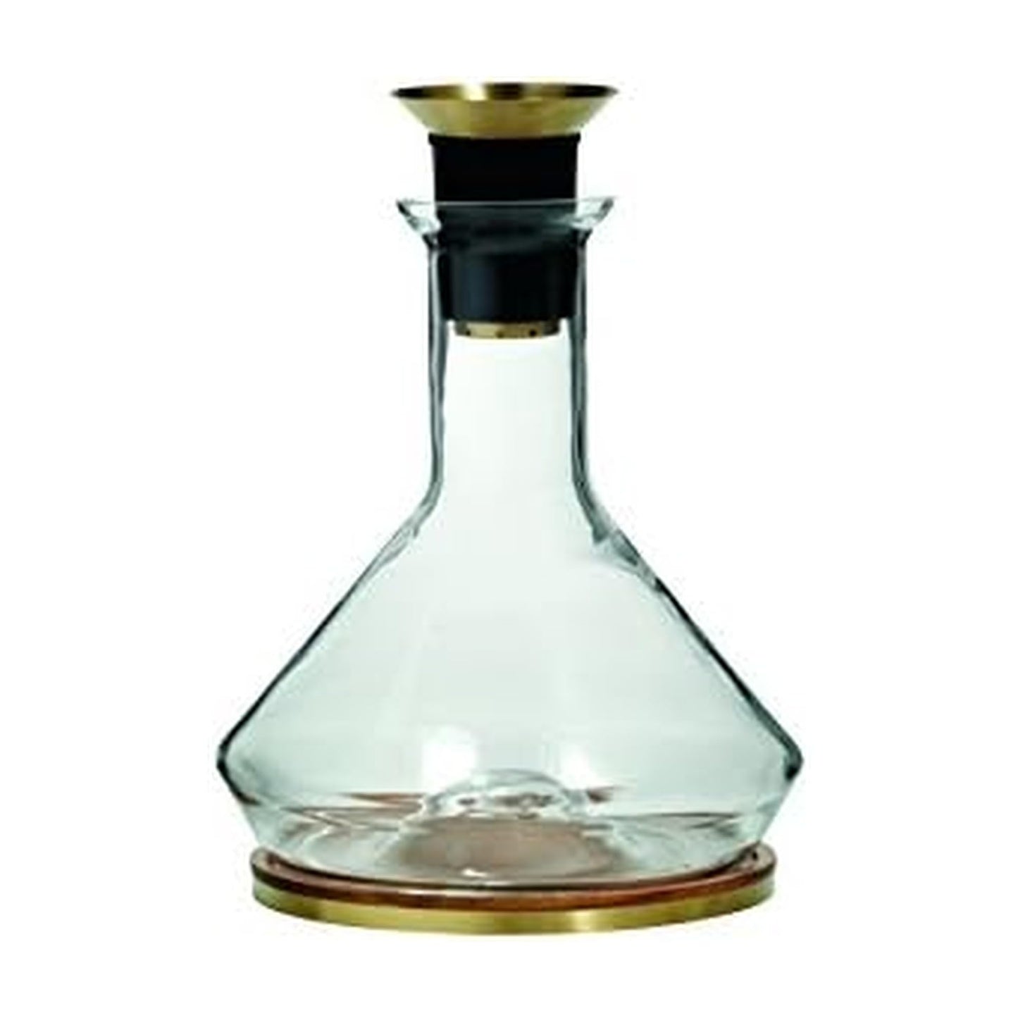RBT Decanter with Wood Coaster and Micro-Perforated Aerator,Clear