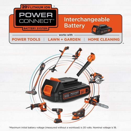 BLACK+DECKER 20V MAX POWERCONNECT Lithium Ion Battery Pack - 1.5 Ah, 2 Count, Cordless Tool Power Solution