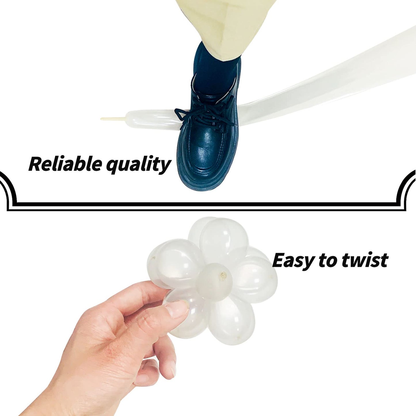 ZBYDNG 260 Balloons Clear, Thickening Long Balloons for Tying Arch, Twisting Latex Animals Magic Modeling Skinny Birthday Balloon for Kid‘s Party Wedding Decoartion Supply 100pcs