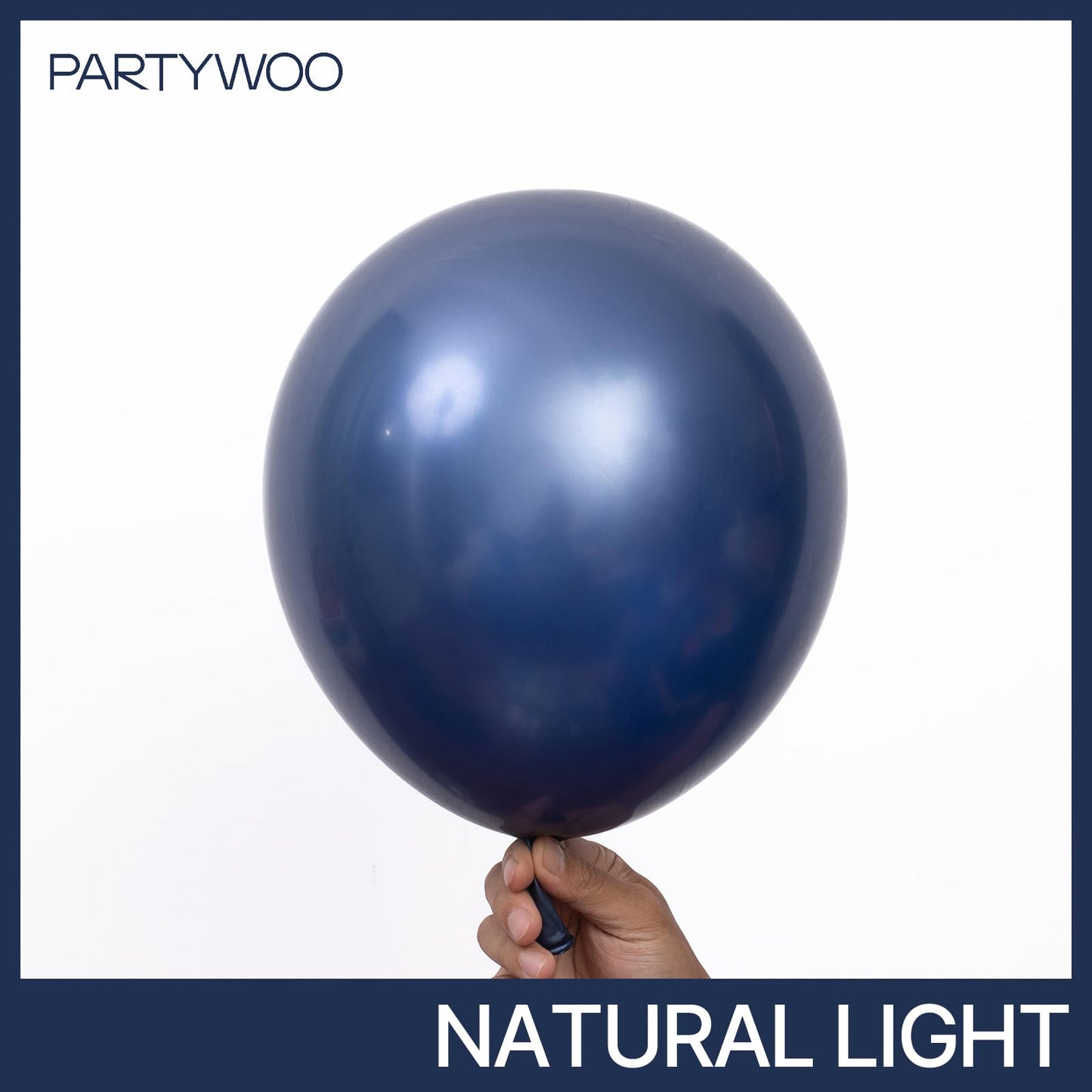 PartyWoo Metallic Navy Blue Balloons 50pcs 12 Inch Chrome Blue Balloons for Graduation Baby Shower Bridal Shower Gender Reveal Engagement Teacher Appreciation Birthday Party Decorations Blue-G113