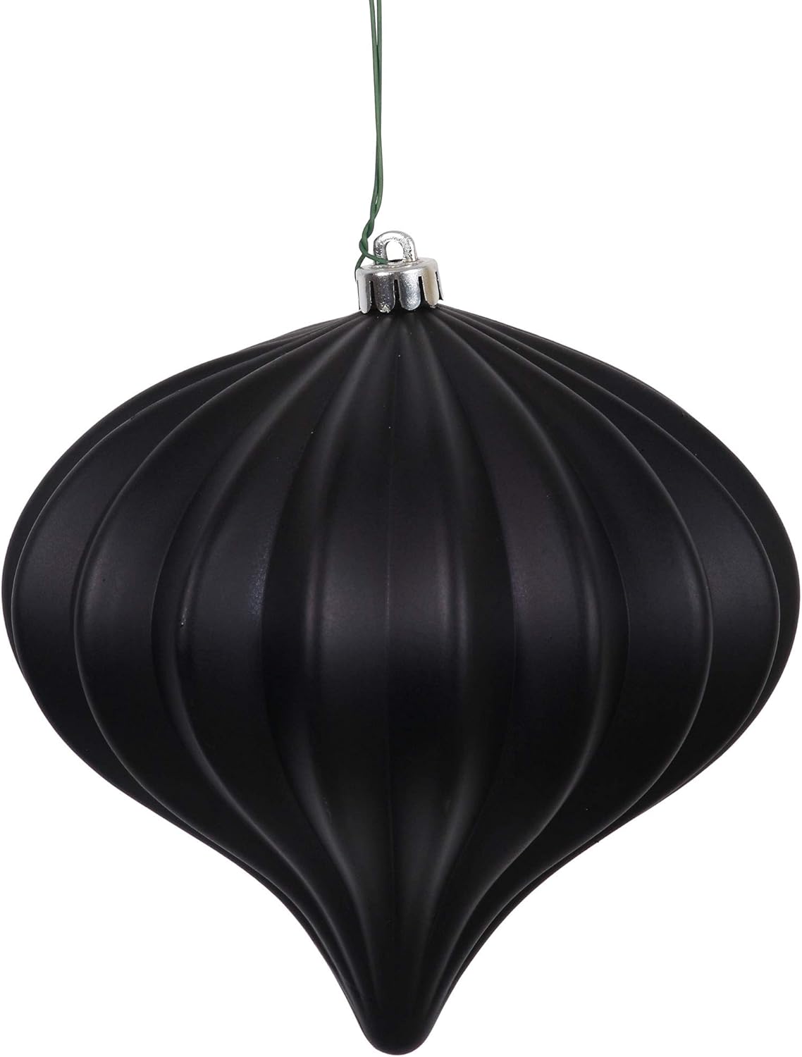 Burnished Orange Matte Onion Christmas Ornaments - UV Treated, Set of 3 by Vickerman
