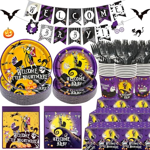 Welcome Little Nightmare Baby Shower Decorations - Nightmare Christmas Party Supplies Kit
