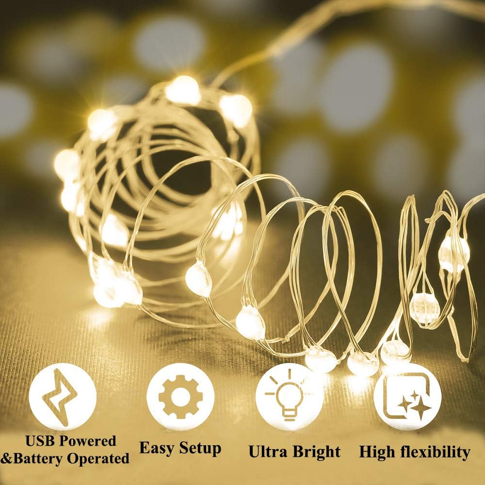 StarryEver LED Photo Clip String Lights - 16.4ft with 50 Color-Changing LEDs & Remote | Perfect for Teen Girls' Bedrooms