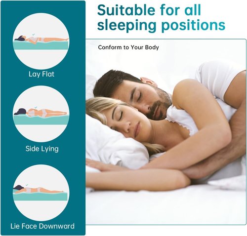 FDW 14-Inch Twin Gel Memory Foam Mattress - Medium Firm | CertiPUR-US Certified | Pressure Relief & Cooling Cover