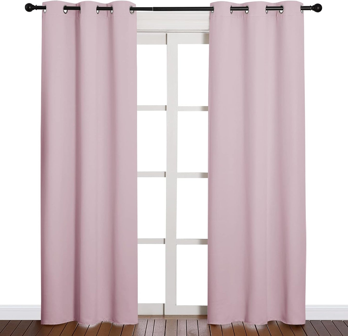 NICETOWN Blackout Curtains - Thermal Insulated Grommet Top Drapes (1 Pair, 42 x 84 Inches, Baby Pink)