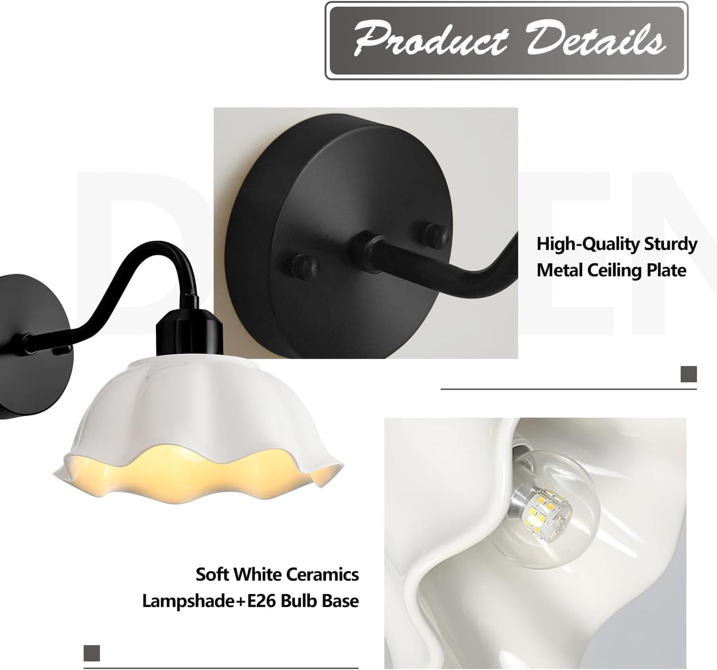 Gold Wall Sconce 1-Light Modern Wall Lighting Fixture Farmhouse Vanity Sconces Lights with Milk White Glass Shade Indoor Wall Sconce Lamp Wall Mount Light Fixture for Bedroom MWL02-1A