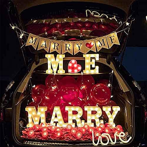 Sunnyglade Decorative LED Letter Lights Sign£¬Light Up Marquee Letters for Wall Wedding Birthday Party Christmas Home Bar Decoration(1)