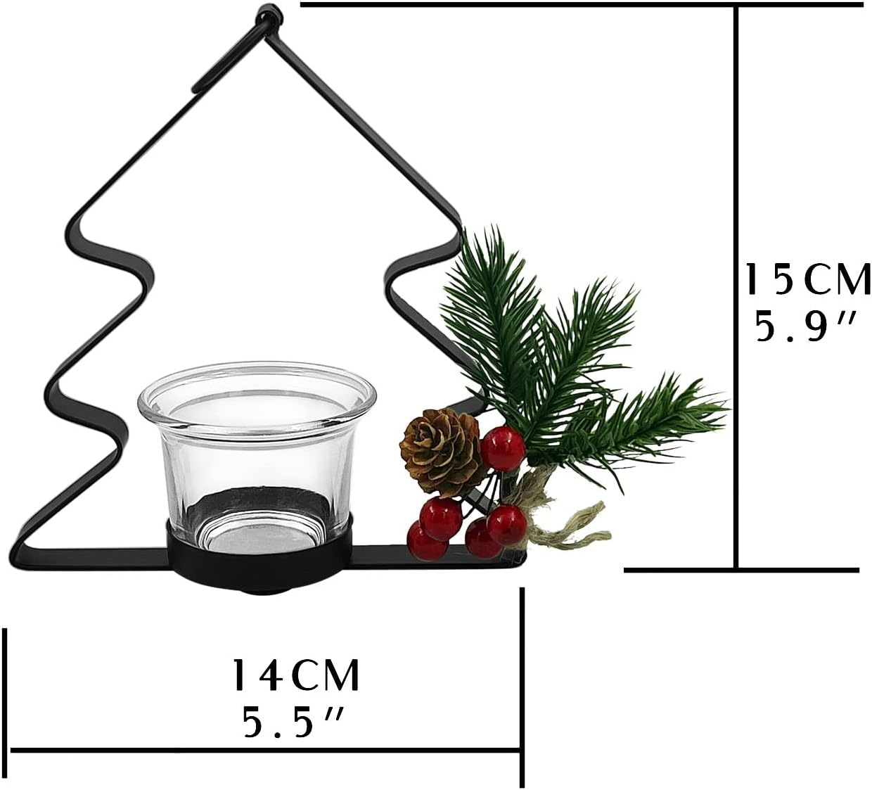 SHMILMH Glass Tealight Candle Holders - Set of 4 Black Votive Holders for Elegant Wall Decor