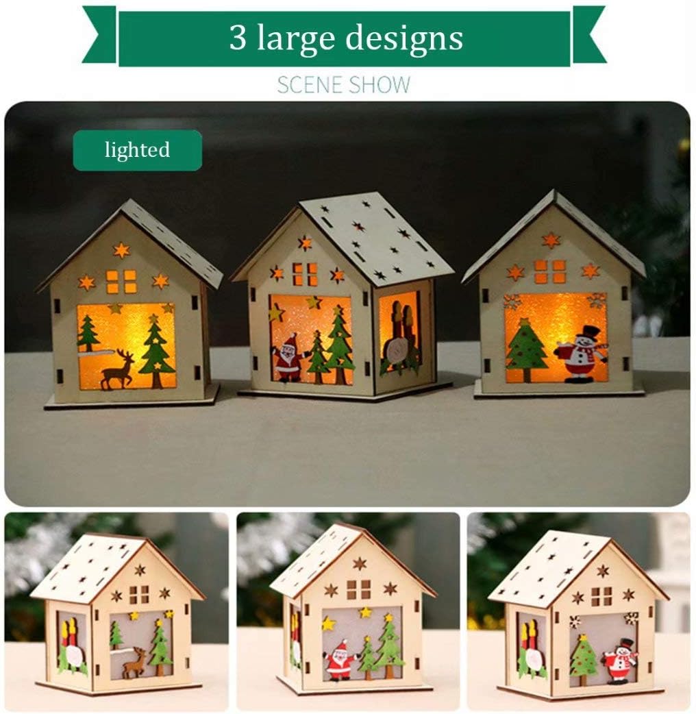 Skiennix Wood Craft Kits - Unfinished 3D Wooden House Puzzle Toy for Kids & Adults | 7 Pieces Included