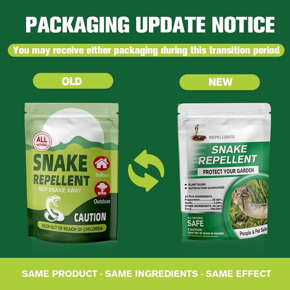 Skiennix Snake Repellent - Effective Outdoor Deterrent for Yard & Garden | Covers 120 Sq Ft, Lasts 60 Days, 8 Packs