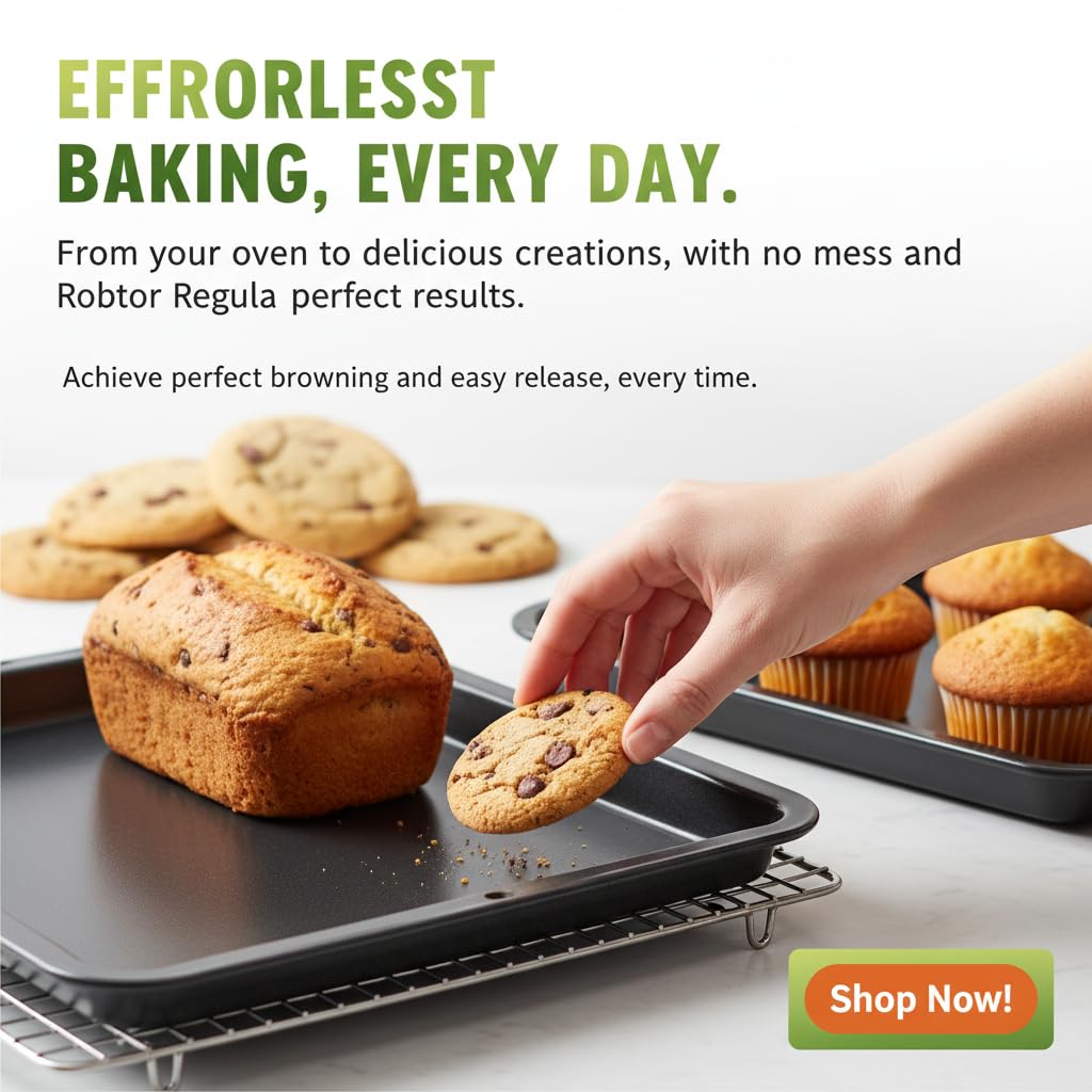 NutriChef 10-Piece Nonstick Kitchen Oven Baking Pans - Premium & Stylish Non-Stick Carbon Steel - Commercial Grade Restaurant Quality Metal Bakeware with Silicone Handles - Easy to Clean, NCSBS10S