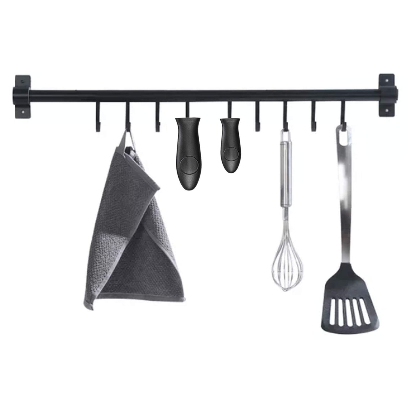 Silicone Hot Handle Holder Small Cast Iron Handle Cover Skillet Handle Cover Griddle Cover Cookware Handles Cover for Frying Pans & Griddles Sleeve Grip Handle Cover Small & Large Black 6 Pcs