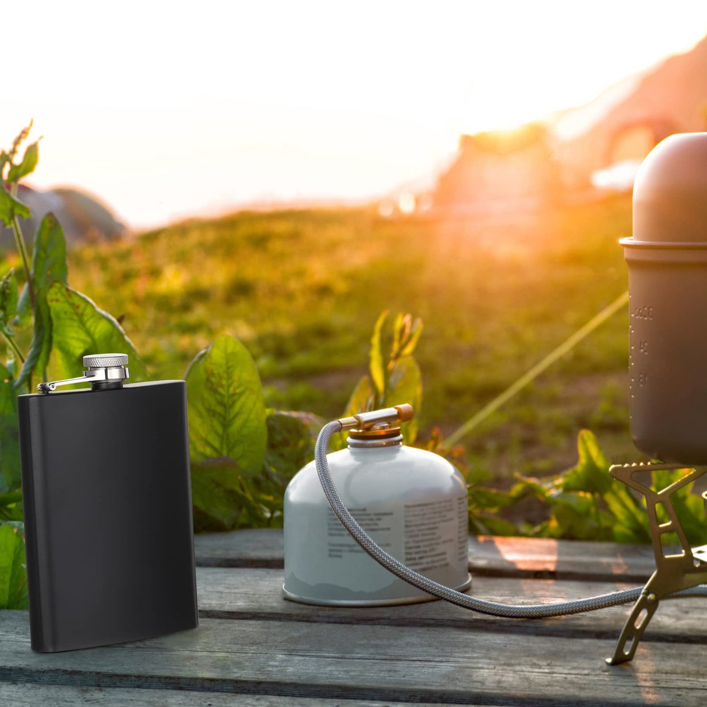 Hoolerry 30 Pieces Hip Flasks Set Stainless Steel Liquor Flask with Funnel Metal Leak Proof Flask Pocket Whiskey Flasks for Men Women Bridesmaid Wedding Party Supplies (Matte Black, 8 oz)