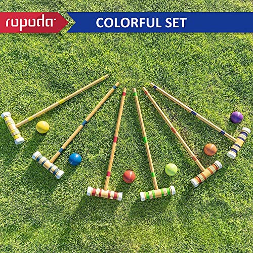 ROPODA 28-inch Six-Player Croquet Set Outdoor Lawn Game for Adults & Kids