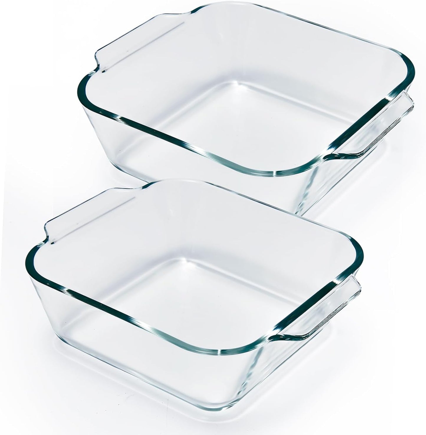 Regine Switzerland 6"x6" Baking Pan Set - Durable Glass Bakeware for Casseroles & Brownies | Perfect for Oven, Microwave & Air Fryer