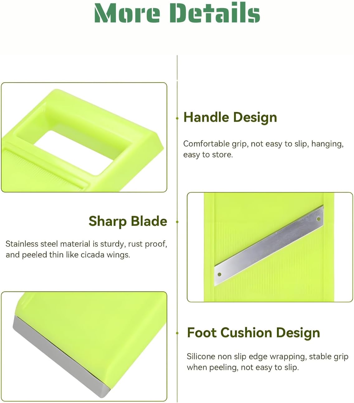 Skiennix Handheld Mandoline - Versatile Vegetable Chopper with Stainless Steel Blades & Ergonomic Handle | Ideal for Carrots & Potatoes