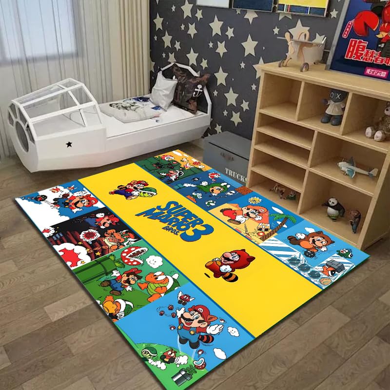 Mario Kawaii Rug Anime Carpet Cute Bedroom Indoor Outdoor 62x39in - Variation of THIS listing