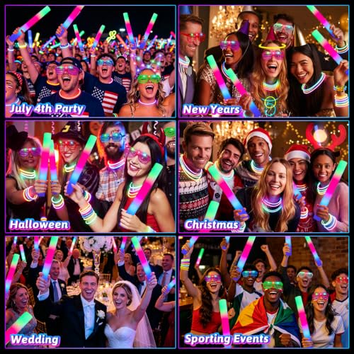 Glow in the Dark Party Supplies Set for Kids & Adults Neon Decorations