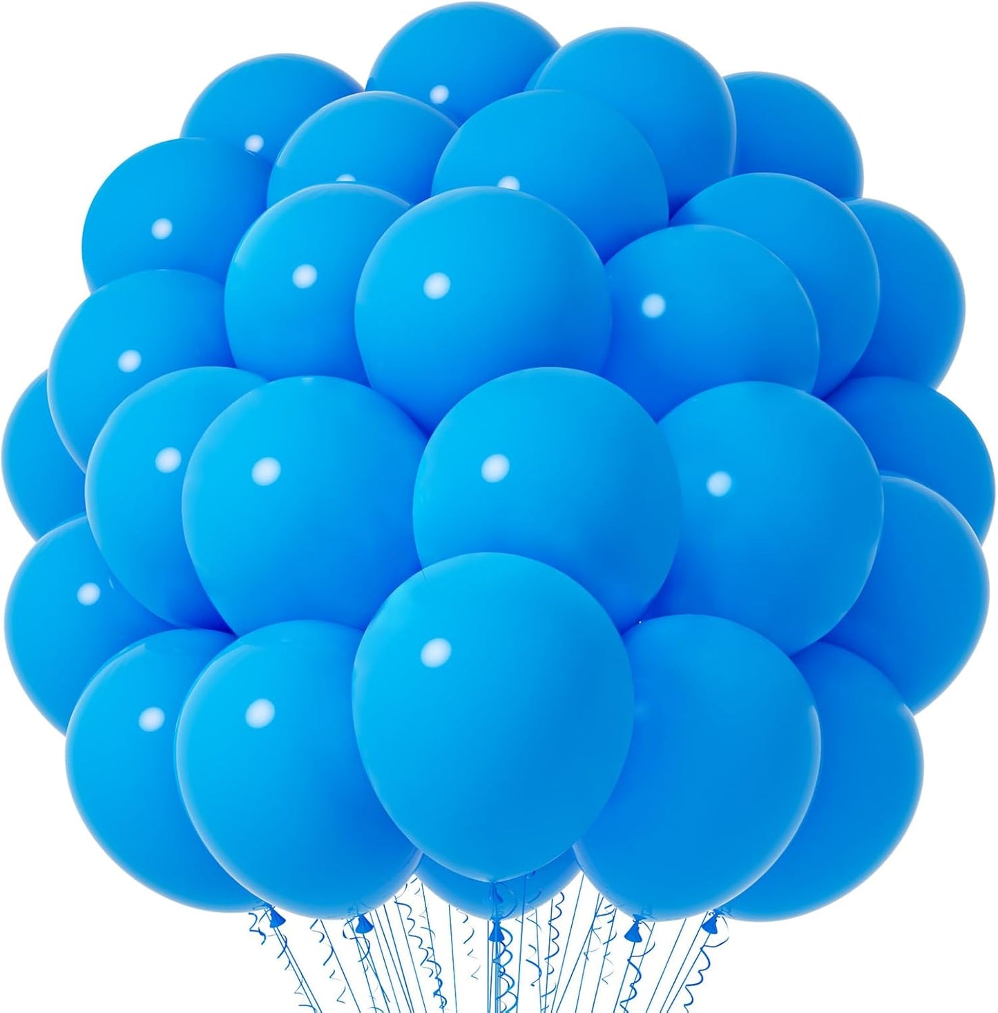 Voircoloria Blue Balloons - 12-Inch Latex Party Balloons | 66-Pack for Birthdays, Showers & Celebrations