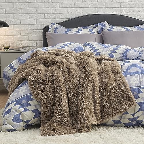 Bedsure Twin Brown Faux Fur Sherpa Throw Blanket 60x80 Inches, Fluffy Couch Blanket