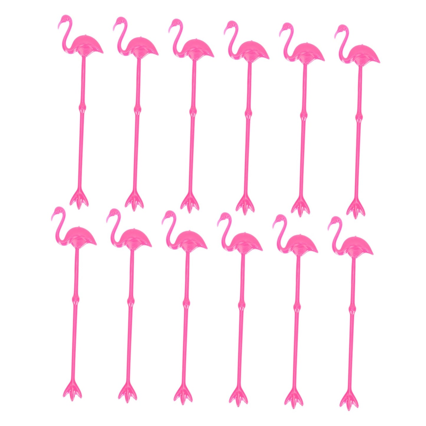 SHOWERORO Flamingo Stirring Rods 12 Pcs Plastic Cocktail Swizzle Sticks 8.5 Inch Beverage Mixers for Parties Bars Home Entertaining
