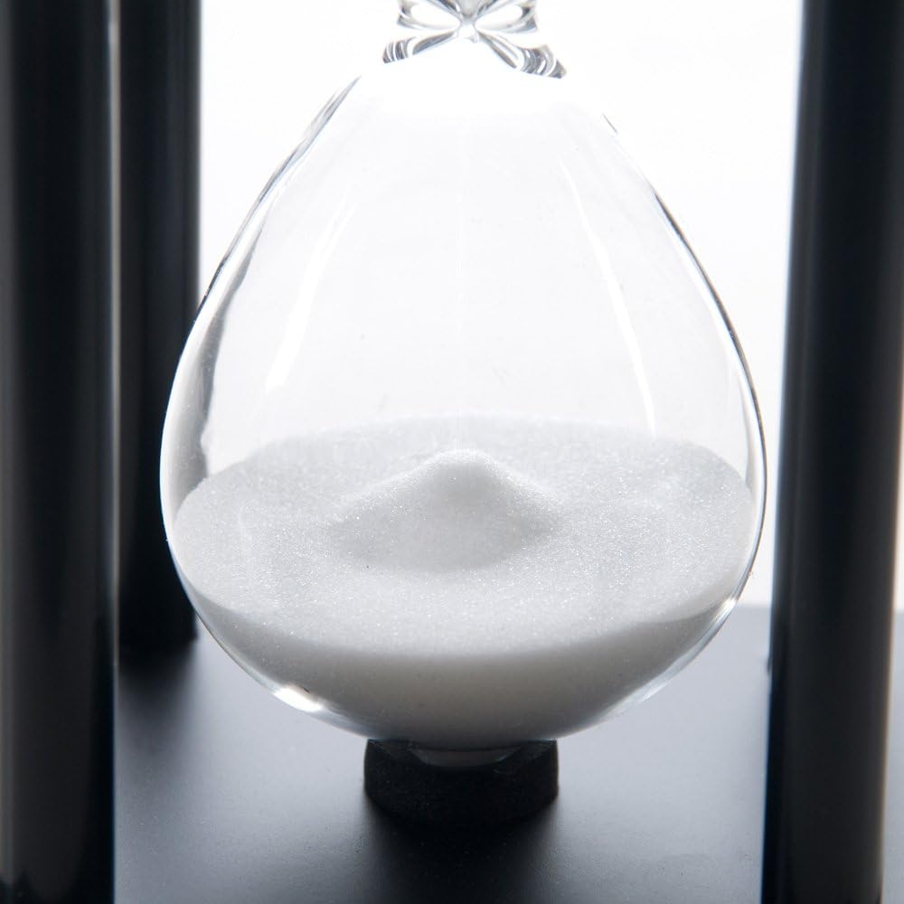 60-Minute Wood Sand Timer Hourglass | Bellaware White Decorative Timer