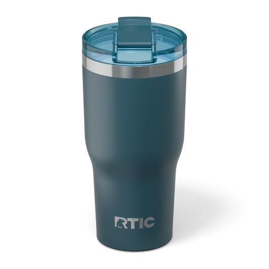 RTIC 40oz Essential Tumbler with Lid, Ceramic Lined, Insulated, Stainless Steel, Metal, Double Wall Vacuum-Insulation, Travel Cup for Iced Coffee, Tea, Hot and Cold Drink, Marine