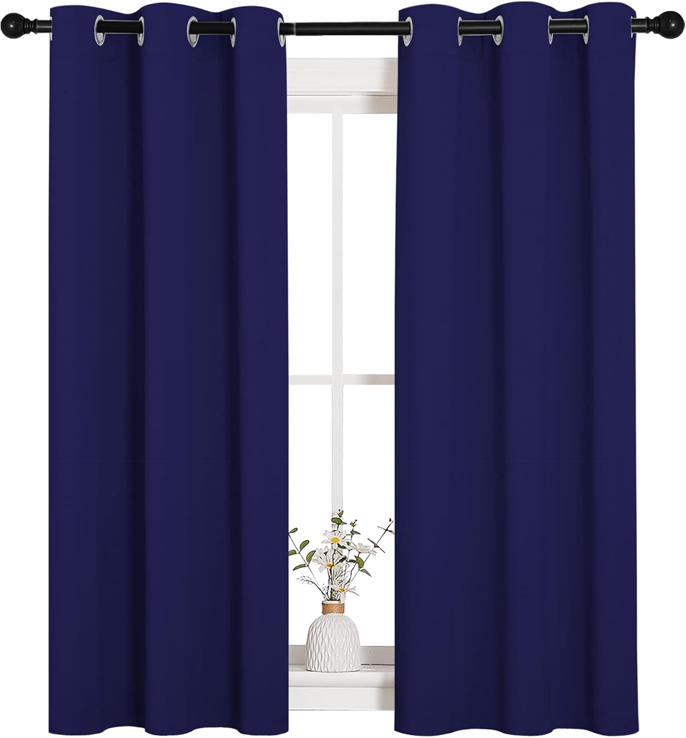 NICETOWN Blackout Curtain Panels - Energy Saving Thermal Insulated Drapes | Royal Blue, 34" x 54" (1 Pair)