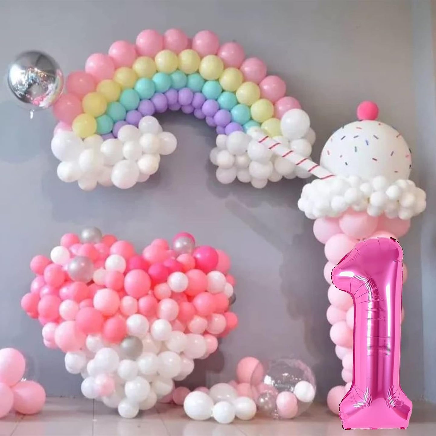 Skiennix 40-Inch Pink Number 13 Balloons - Perfect for Kids' 13th Birthday & Unicorn Theme Decor