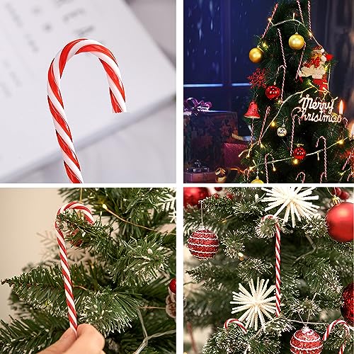 32pcs Christmas Plastic Candy Cane Ornaments Christmas Tree Hanging Decorations for Xmas Crafts Indoor Outdoor Decor (32pcs)