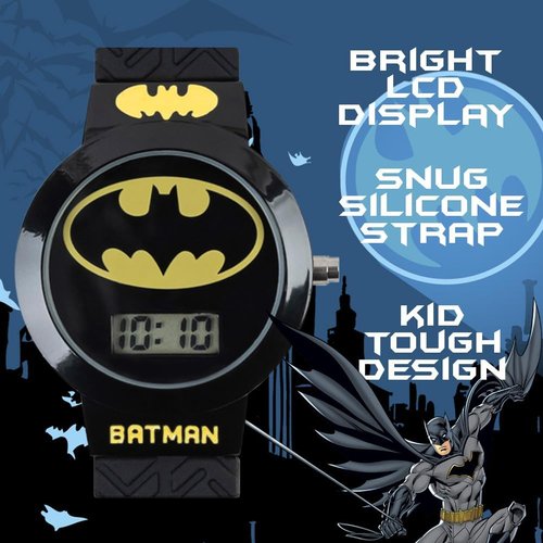 Accutime Kids Batman Digital Quartz Watch - Fun Design for Boys, Girls & Adults | All Ages