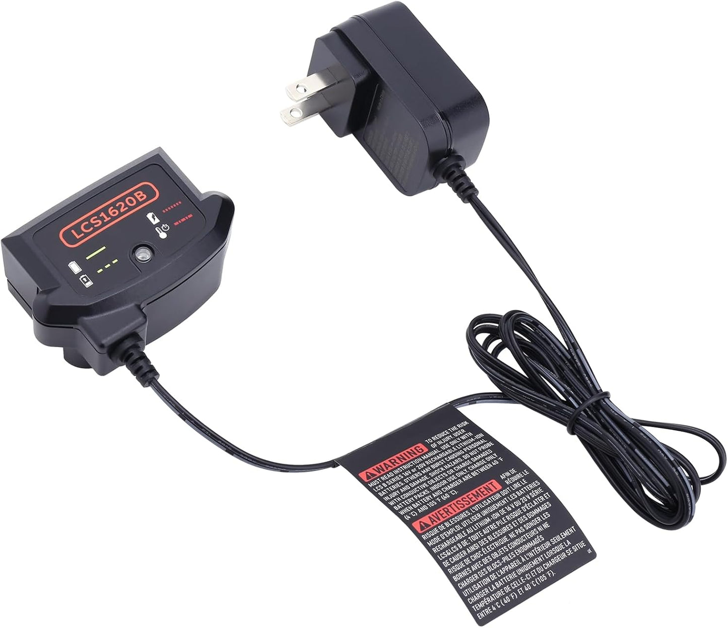 Lasica 20V Lithium Battery Charger - Compatible with Black & Decker LBXR20 Series | Efficient Charging Solution
