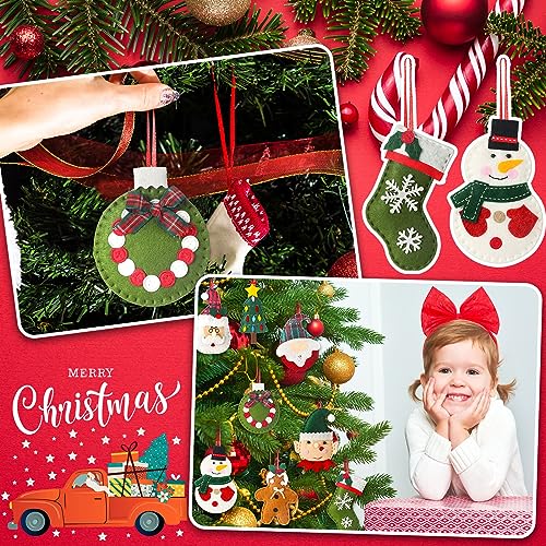 Skylety 8-Pack 3D Felt Gingerbread Snowman Christmas Ornaments - Holiday Decor, Festive Tree Decorations