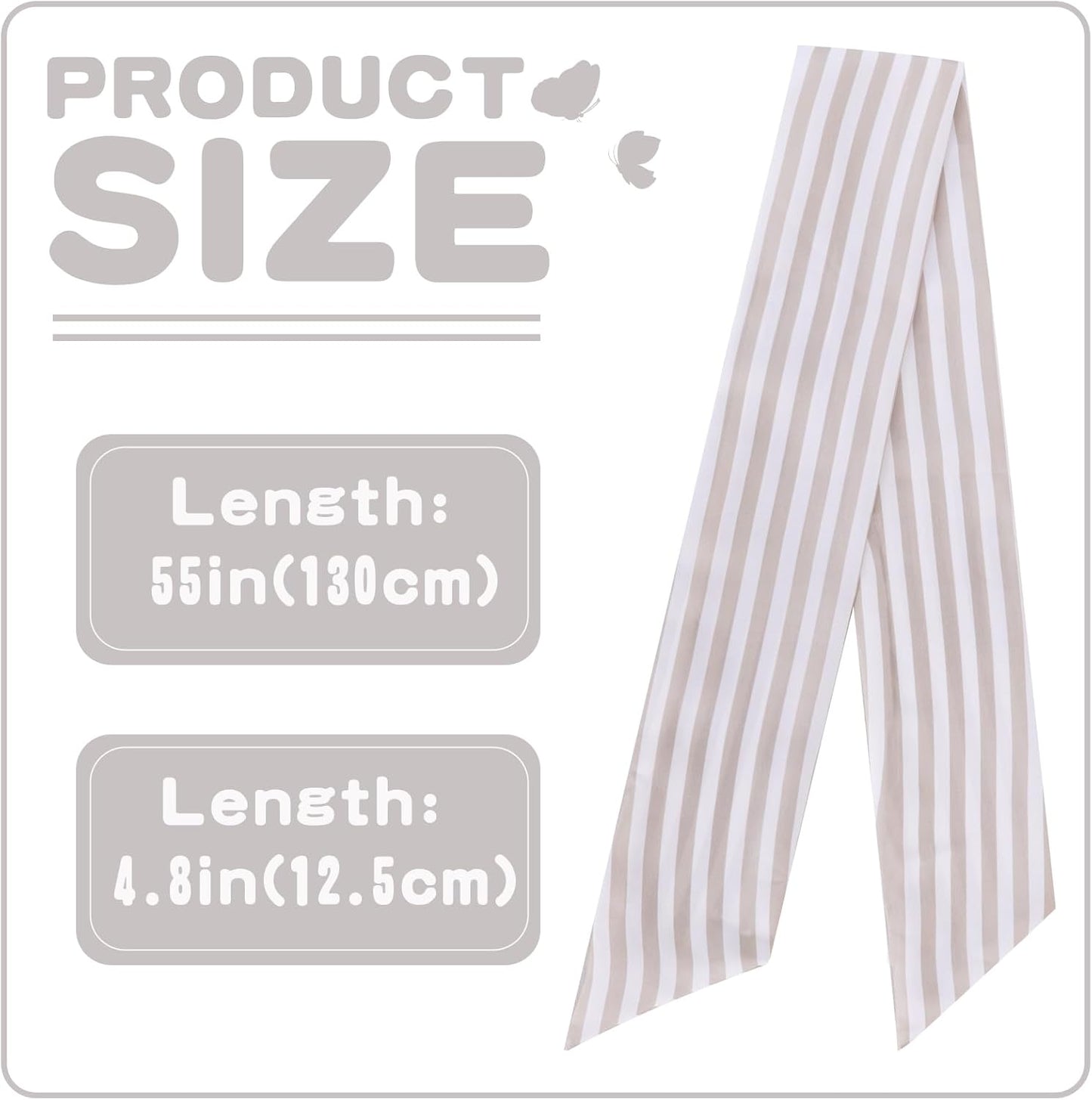 TONIFUL Wreath Sash - 4.5" x 56" Burlap Stripe Ribbon for Indoor/Outdoor Holiday Decor
