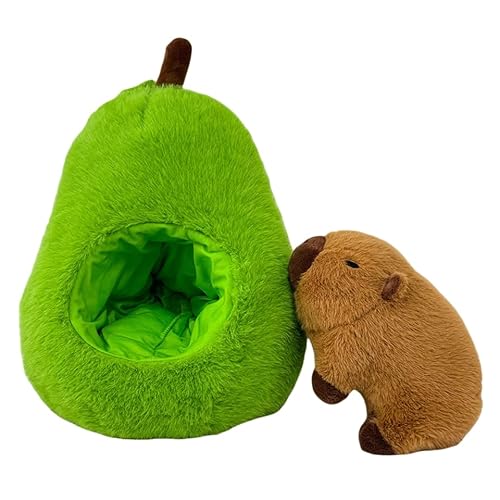 Nohito Cute Large Avocado Capybara Plush Toy 13.7'' Realistic Capybara Stuffed Animal Kawaii Soft Stuffed Avocado Food Plushie Pillow Doll