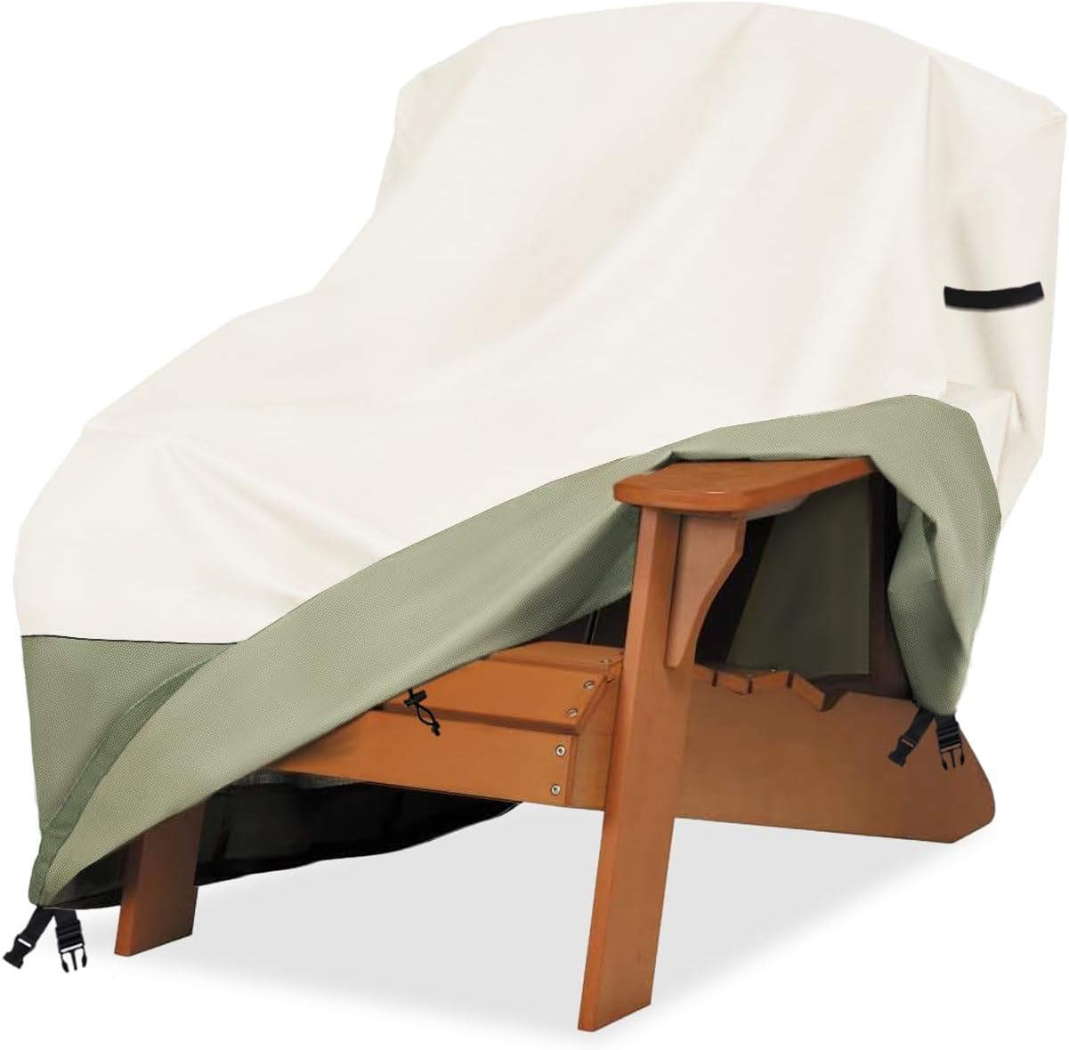 Patio Adirondack Chair Cover - 600D Heavy Duty Waterproof Protection | 32"W x 35"D x 36"H - Beige
