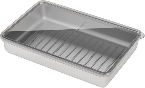 Freshmage Cheese Container - Stainless Steel Airtight Deli Meat Storage for Refrigerator | Dishwasher Safe
