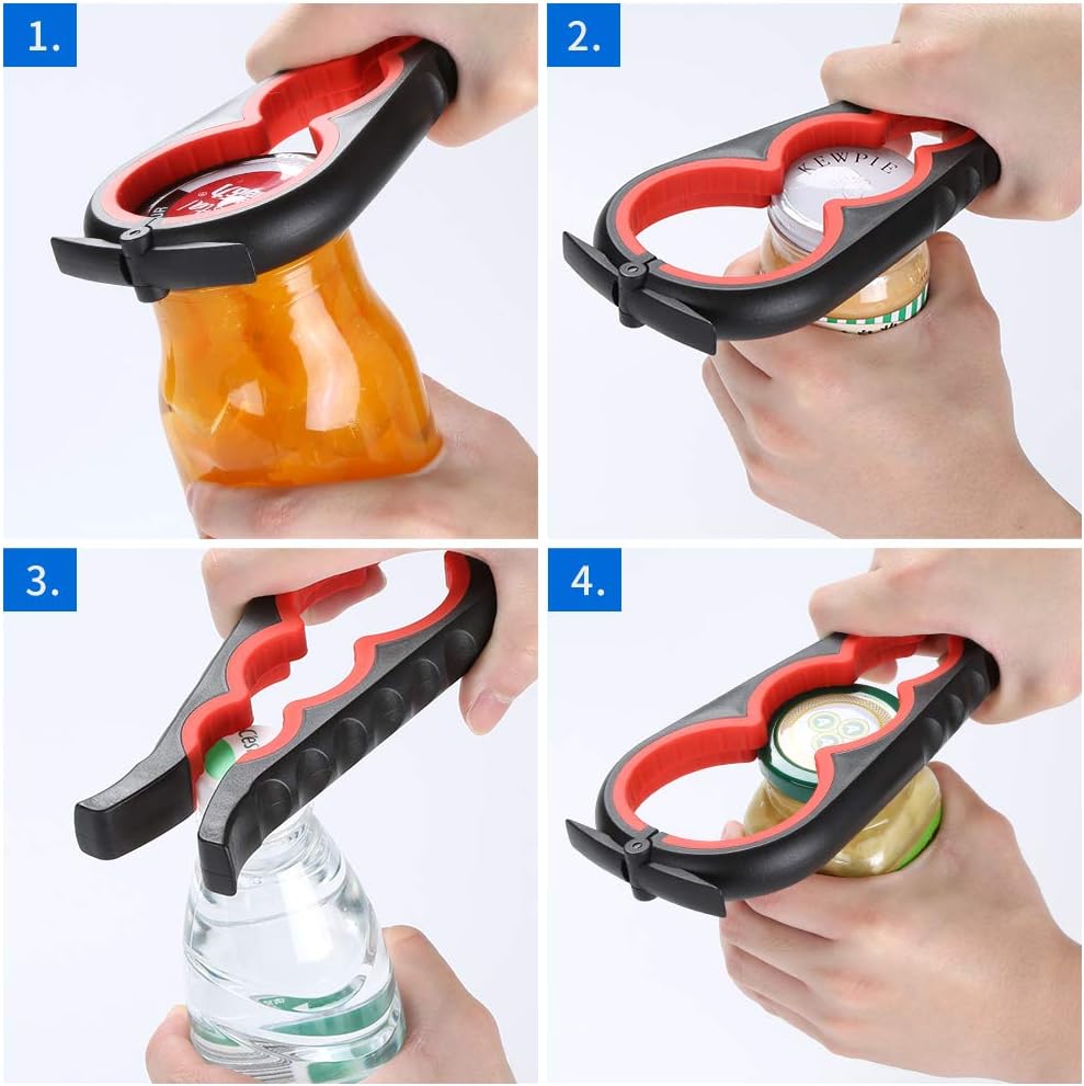 Skiennix Jar Opener - Effortless Bottle & Can Opener for Seniors | Ideal for Arthritis & Low Strength Hands