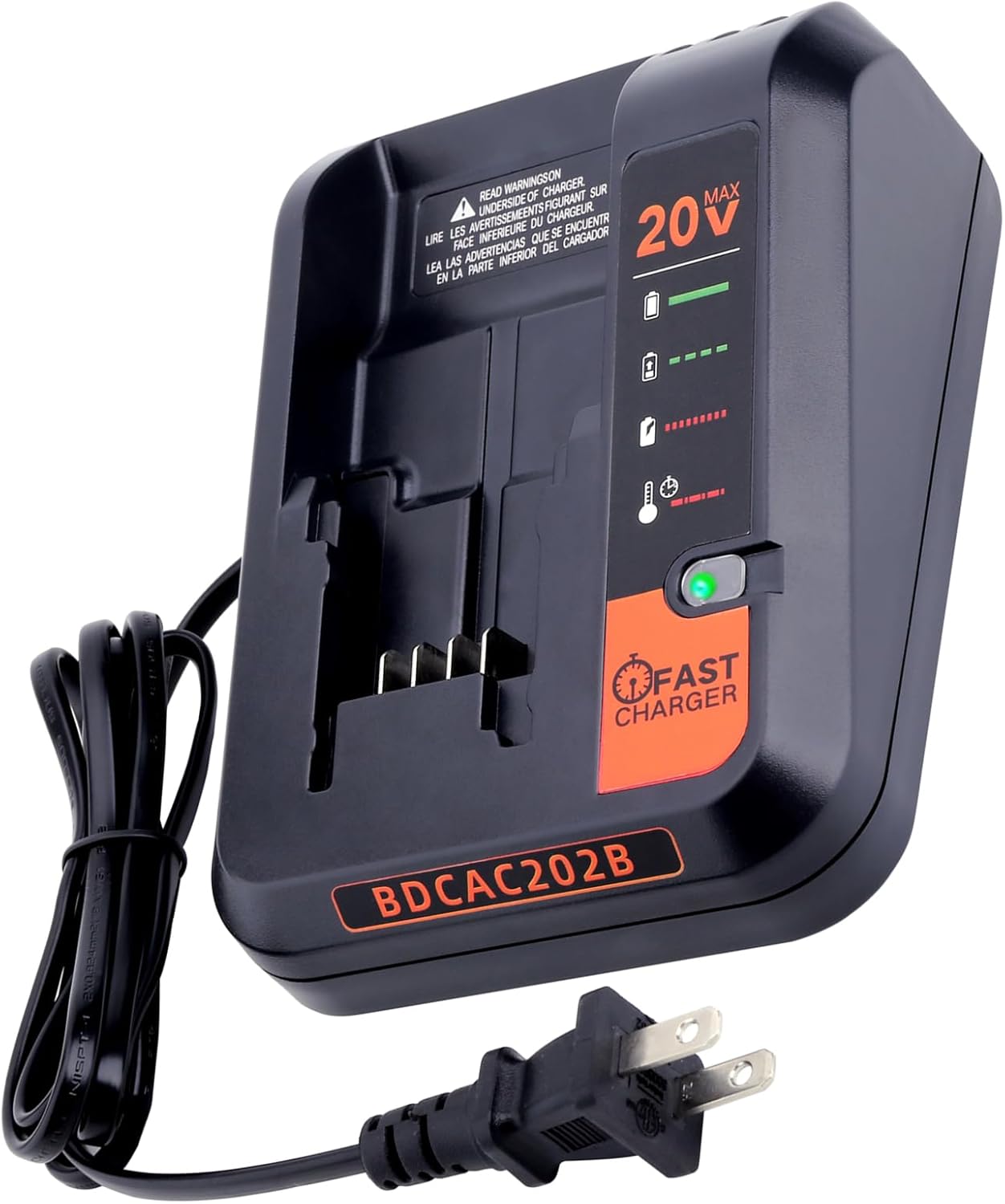 Tulepowceeng Fast Charger for Black & Decker 20V/12V Max Lithium Batteries - 2.0A Replacement Charger