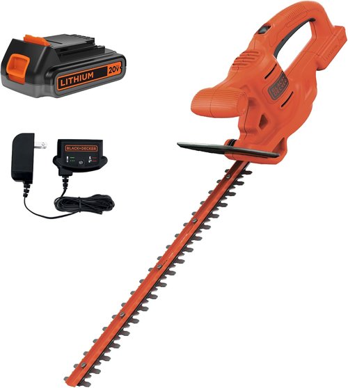 BLACK+DECKER 20V MAX Cordless Hedge Trimmer - 18-Inch Blade, Lightweight, Includes Battery & Charger