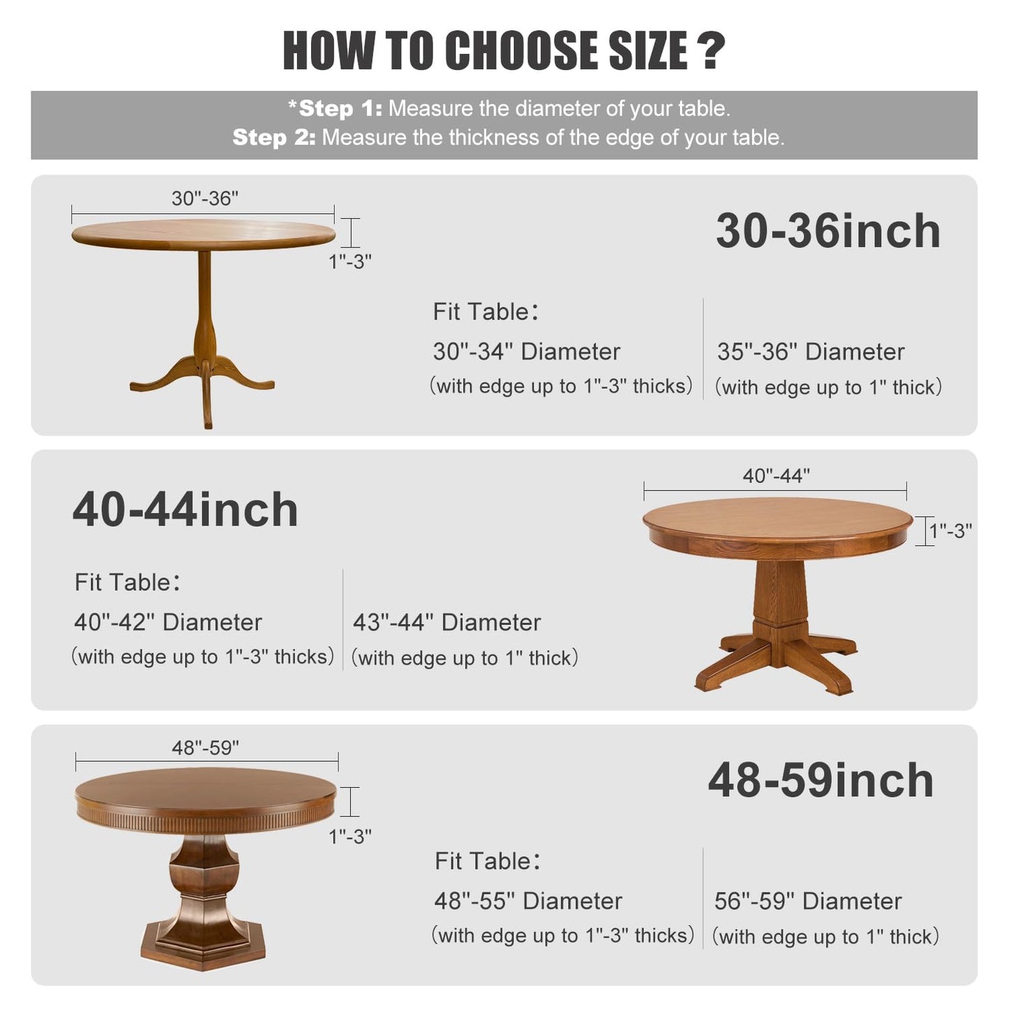 Obstal Fitted Round Table Cloth, Reversible Waterproof Stain Resistant Elastic Stretch Tablecloth, Wipe Clean Table Cover for Outdoor/Indoor Use, Fits Round Tables up to 48" - 56" Diameter, Baby Pink
