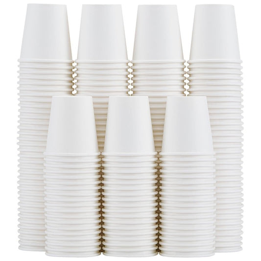 Clawsoff 300 Count 5 oz Bathroom Cups, 5 oz Disposable Paper Cups, Small Mouthwash Cup, 5 Ounce Mini White Espresso Cups for Party, Travel, Picnic