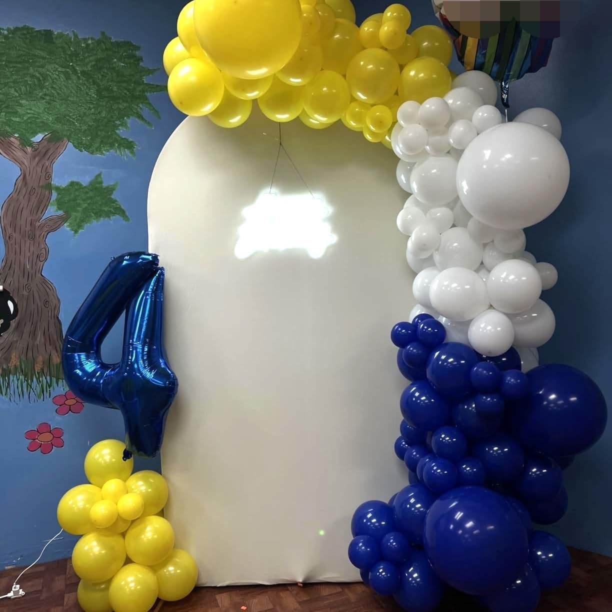KBZVNAF Blue and Yellow Latex Balloons - 60 Pack 12 inch Royal Blue Yellow Confetti Party Balloons for Birthday, Baby Shower, Wedding, Graduation Party Decorations