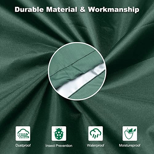 9 ft Green Christmas Tree Cover with Adjustable Straps, Upright Storage Bag with Zipper & Drawstring