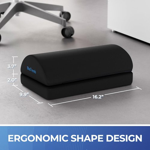 BlissTrends Foot Rest - Versatile Under Desk Foot Stool with Washable Cover | Adjustable Height for Comfort - Black