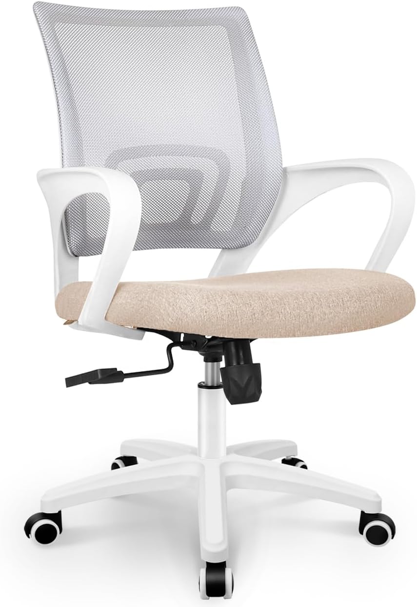 NEO CHAIR Ergonomic Office Desk Chair - Comfy Mesh Cushion with Lumbar Support | Adjustable Height, Beige